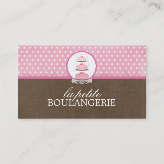 Cartes de visite de boulangerie de gâteau (Devant)