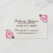 Cartes de visite de boulangerie de gâteau (Dos)