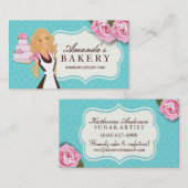 Cartes de visite de boulangerie de gâteau (Devant / Derrière)