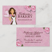 Cartes de visite de boulangerie de gâteau (Devant / Derrière)