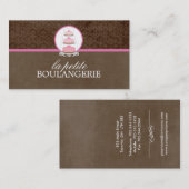Cartes de visite de boulangerie de gâteau (Devant / Derrière)