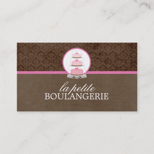 Cartes de visite de boulangerie de gâteau (Devant)