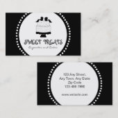 Cartes de visite de boulangerie de gâteau d'arc de (Devant / Derrière)