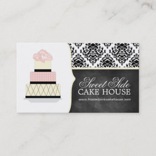Cartes de visite de boulangerie de gâteau de