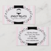 Cartes de visite de boulangerie de gâteau de petit (Devant / Derrière)