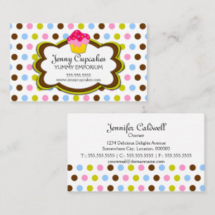 Cartes de visite de boulangerie de petit gâteau