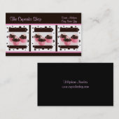 Cartes de visite de boulangerie de petit gâteau (Devant / Derrière)