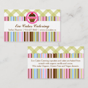 Cartes de visite de boulangerie de petit gâteau