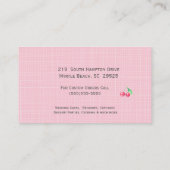 Cartes de visite de boulangerie Floral Cake Stand (Dos)