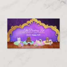 Cartes de visite de boulangerie pour animaux