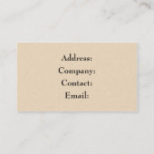 cartes de visite de boulangerie vintage (Dos)