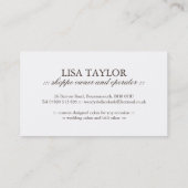 Cartes de visite de boule de gâteau (Dos)