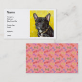 Cartes de visite de bouledogue français (Devant / Derrière)