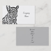 Cartes de visite de bouledogue français (Devant / Derrière)