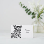 Cartes de visite de bouledogue français (Debout devant)