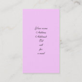 Cartes de visite de bouledogue français (Dos)