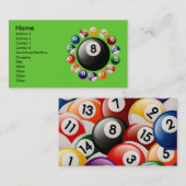 CARTES DE VISITE DE BOULES DE BILLARDS (Devant / Derrière)