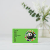CARTES DE VISITE DE BOULES DE BILLARDS (Debout devant)