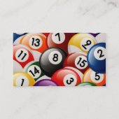 CARTES DE VISITE DE BOULES DE BILLARDS (Dos)