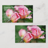 Cartes de visite de bourgeon de rose de rose (Devant / Derrière)