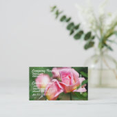 Cartes de visite de bourgeon de rose de rose (Debout devant)