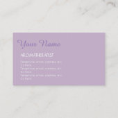 Cartes de visite de bouteille d'essence de lavande (Dos)