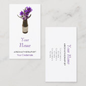 Cartes de visite de bouteille d'essence de lavande (Devant / Derrière)