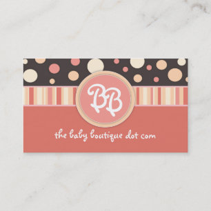 Cartes de visite de boutique de bébé