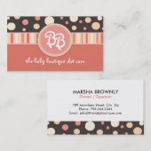 Cartes de visite de boutique de bébé (Devant / Derrière)
