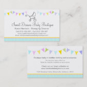 Cartes de visite de boutique de bébé d'étamine (Devant / Derrière)