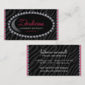 Cartes de visite de boutique de bijoux et (Devant / Derrière)