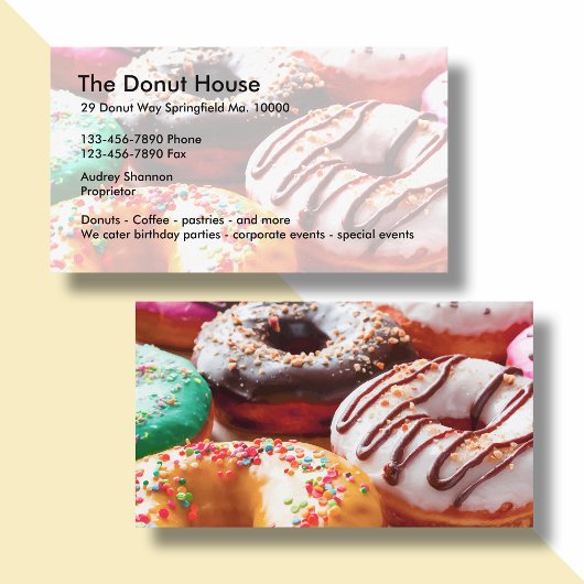 Cartes de visite de Boutique de Donut