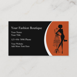 Cartes de visite de boutique de vêtements