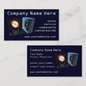 Cartes de visite de boutique informatique #2 (Devant / Derrière)
