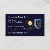 Cartes de visite de boutique informatique #2 (Dos)