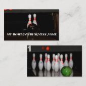 Cartes de visite de bowling (Devant / Derrière)