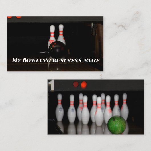 Cartes de visite de bowling (Devant / Derrière)
