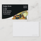 Cartes de visite de bricoleur (Devant / Derrière)