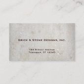Cartes de visite de brique de maçon et de (Dos)