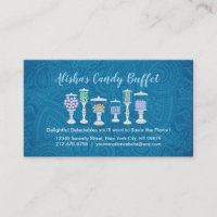 Cartes de visite de buffet de sucrerie
