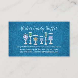 Cartes de visite de buffet de sucrerie