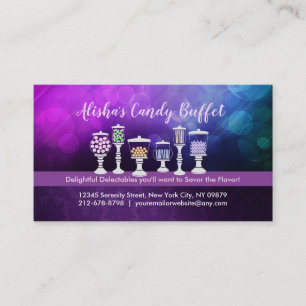 Cartes de visite de buffet de sucrerie