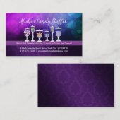 Cartes de visite de buffet de sucrerie (Devant / Derrière)