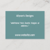 Cartes de visite de bulle de la parole (Dos)