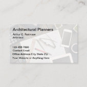 Cartes de visite de bureau du planificateur d'arch (Devant)