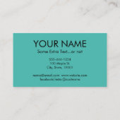 Cartes de visite de bus scolaire - bleu jaune (Dos)