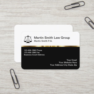 Cartes de visite de cabinet d'avocat élégant