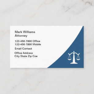 Cartes de visite de cabinet d'avocat simple