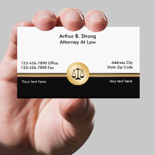 Cartes de visite de cabinet d'avocats élégant