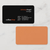 Cartes de visite de café (Devant / Derrière)